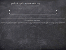 Tablet Screenshot of gusipeaceprizeinternational.org